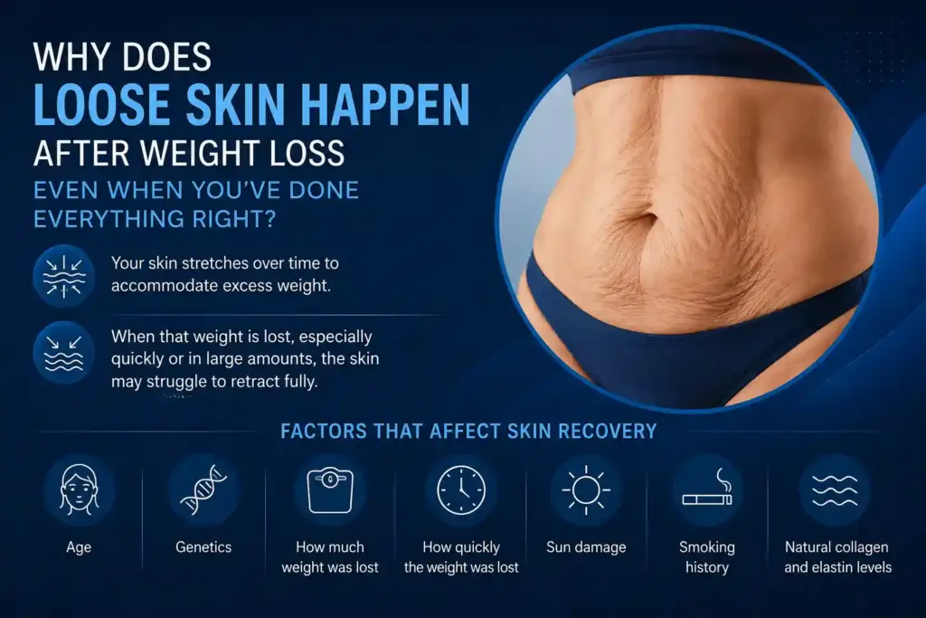 Why Does Loose Skin Happen After Weight Loss Even When You’ve Done Everything Right Wokingham?